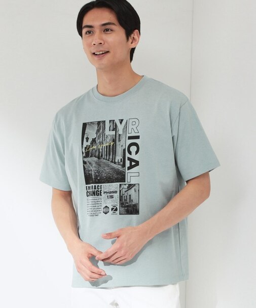 【夏コーデの主役に】グラフィックコットン半袖Tシャツ CAT／LANDSCAPE