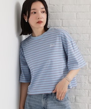 ワンポイント刺繍マルチボーダーTee
