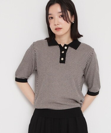レトロムード漂う ジャカードポロニット