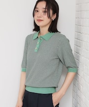 レトロムード漂う ジャカードポロニット