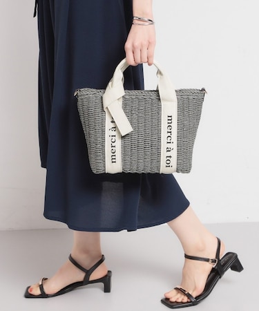 ロゴ雑材バッグ