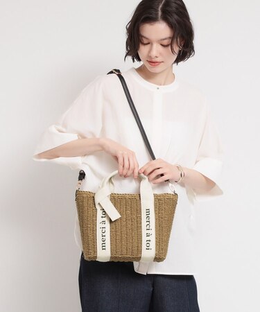 ロゴ雑材バッグ