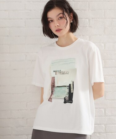 【ひんやり／吸水速乾／UV】ロゴアソートクルーネックTシャツ