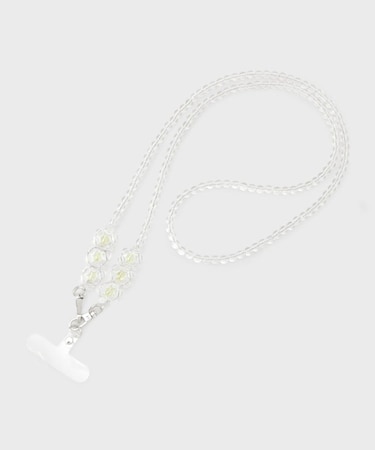 ビーズロングストラップ