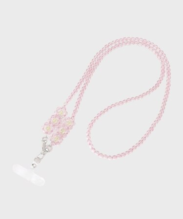 ビーズロングストラップ