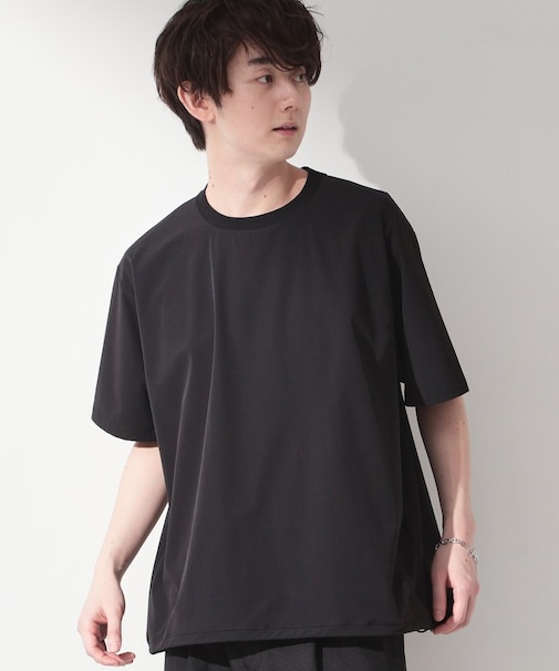 【KURO】 ポリバレント ドローコード付き 半袖Tシャツ 接触冷感/UVカット/洗濯機OK