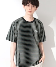 COOLボーダー 半袖Tシャツ 接触冷感／洗濯機OK