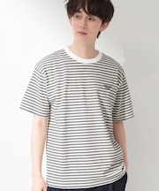 COOLボーダー 半袖Tシャツ 接触冷感/洗濯機OK