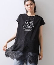 レース切替 ロングTシャツ