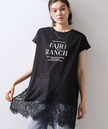 レース切替 ロングTシャツ