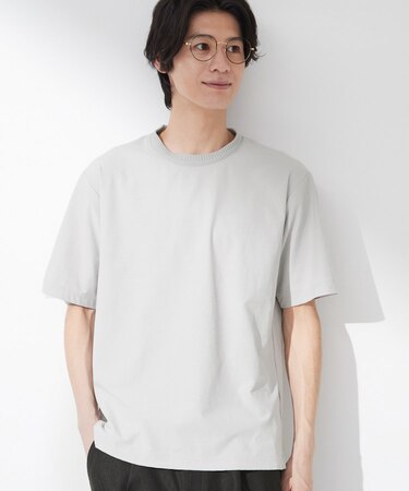 【吸水速乾/UVカット/接触冷感】ミニリップル半袖Tシャツ
