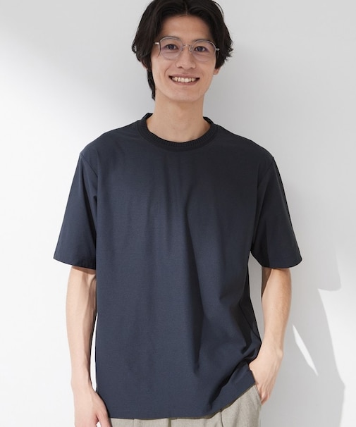 【吸水速乾／UVカット／接触冷感】ミニリップル半袖Tシャツ