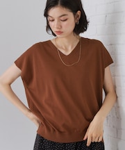 【さらっとタッチ】風通しのいい Vネックサマーニット