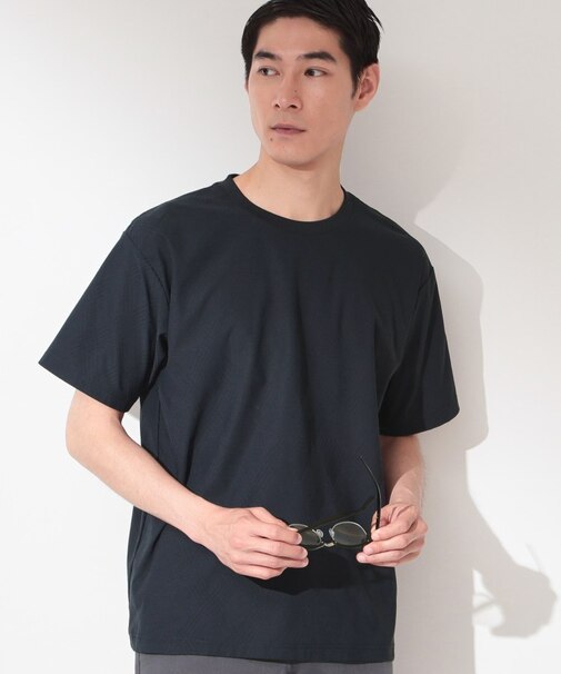 【接触冷感/吸水速乾/UVカット】パーフェクテック リンクス柄 半袖Tシャツ
