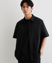 【接触冷感/洗濯機OK/セットアップ可】ナイロンストレッチ半袖シャツ