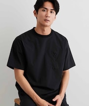 【接触冷感/洗濯機OK/セットアップ可】ナイロンストレッチ半袖Tシャツ