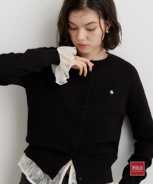 POLO BCS/ケーブルクルーカーディガン