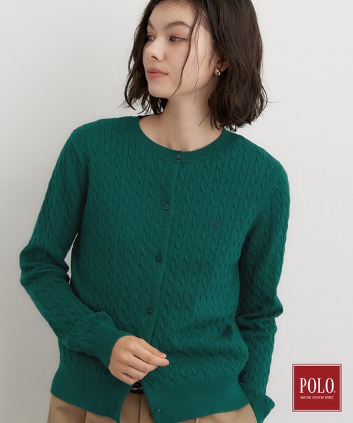 POLO BCS/ケーブルクルーカーディガン