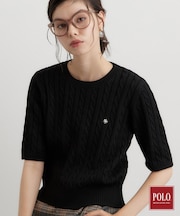 POLO BCS/ケーブル半袖ニット