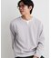 【洗濯機OK】カノコキーネック レイヤード長袖Tシャツ