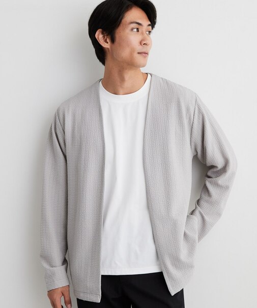 【半袖Tシャツ付き/洗濯機OK】アンサンブル 長袖カーディガン