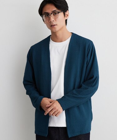 【半袖Tシャツ付き/洗濯機OK】アンサンブル 長袖カーディガン