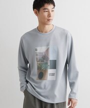 【洗濯機OK】ポンチ長袖フォト長袖Tシャツ