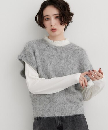 ふわふわシャギーフレンチニット