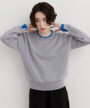 【洗える】もにゅ重ね配色リブプルオーバー