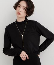 【吸湿発熱】ハイネックシャーリングトップス