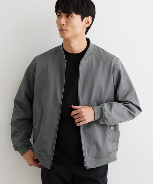 【洗濯機OK/ストレッチ】FLEX LINE リブブルゾン