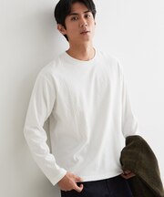 【ジャケットスタイルにも◎】リンクス柄 長袖Tシャツ