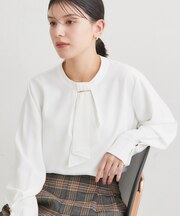 ラッフルタイジョーゼットブラウス