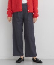 【丈が選べる/S-Lサイズ】ぬくラク ハイパーストレッチ裏起毛ワイドパンツ