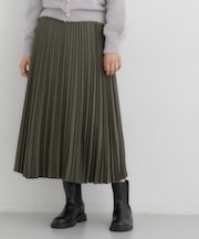 【洗える】格上げサテンプリーツスカート