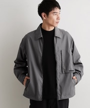 チェック柄 ジップアップブルゾン