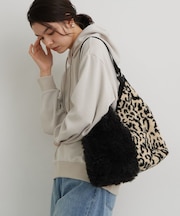 ボア配色ワンショルダーバッグ