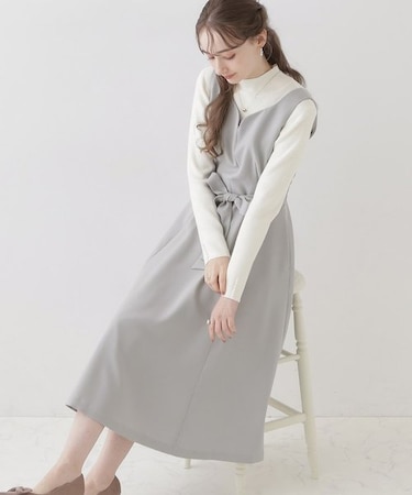 【美シルエット・ほろ甘ジャンスカ】フィット＆フレアージャンスカ