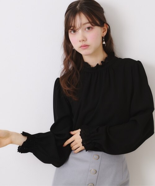 yilon イロン CHIFFON FAIRY BLOUSE ブラウス ブラック Chiffon fairy blouse – YILON