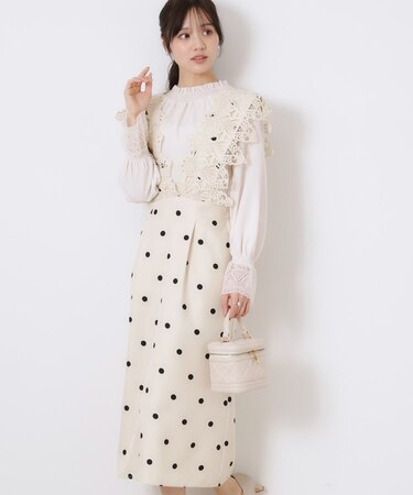 レースデザインドットジャンスカ