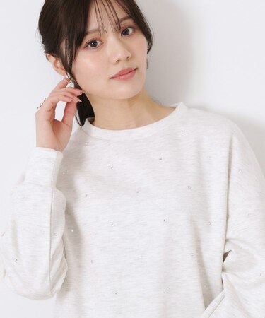 ビジューダンボールプルオーバー