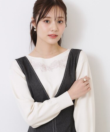 【大人可愛い・通勤】フラワーエンブロニット