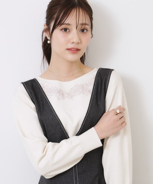 【大人可愛い・通勤】フラワーエンブロニット