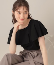【マシンウォッシャブル・UVケア・接触冷感】2WAYケープデザインカットソー