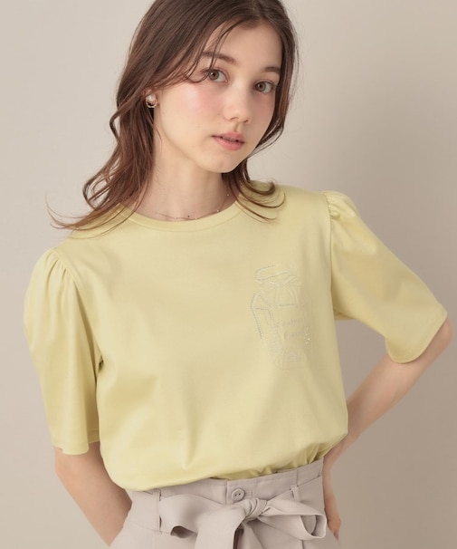 【接触冷感・UV機能あり・マシンウォッシャブル】60シルケット パフュームエンブロTシャツ