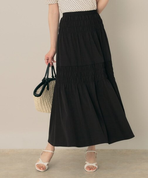 ティアード切替スカート