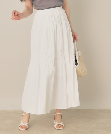 ティアード切替スカート