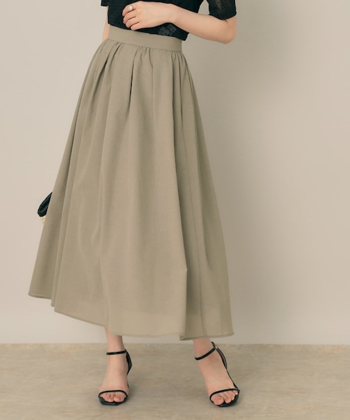 【きれいめ・シアー・通勤】パレットボイルロングスカート