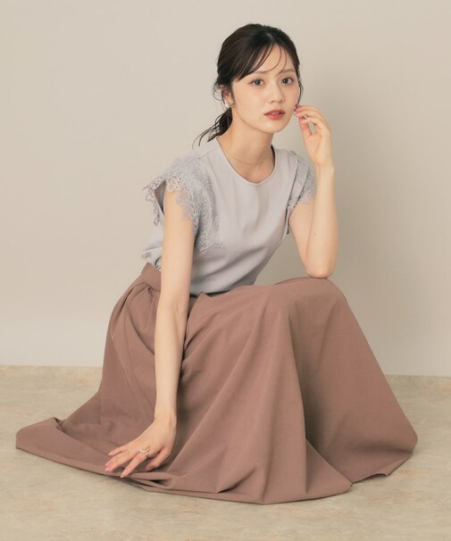 【きれいめ・シアー・通勤】パレットボイルロングスカート