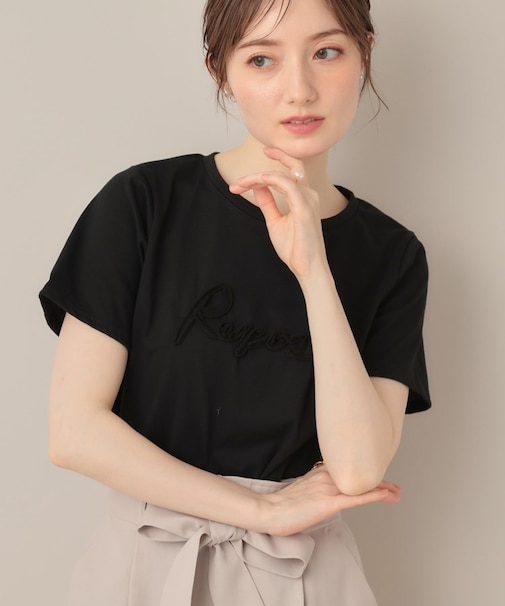 テープ刺繍ロゴT